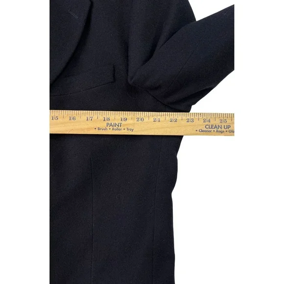 Oscar de la Renta Men's Classic Black Wool cashmere Blend Blazer Jacket Suit 42L